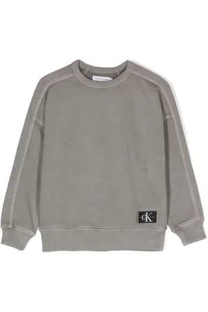 Calvin Klein Logo-appliqué cotton sweatshirt