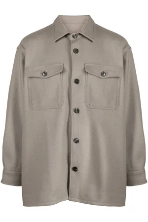 Ami Spread-collar wool-blend shirt jacket