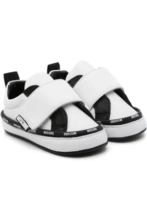 Moschino Logo-trim touch-strap sneakers