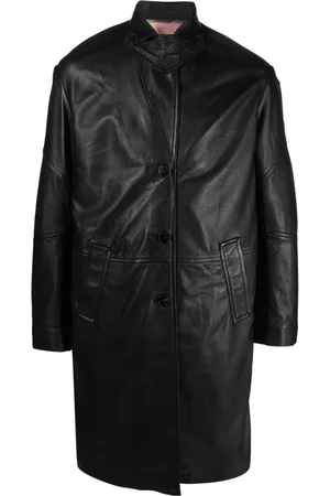 Zadig & Voltaire Macari buttoned leather coat