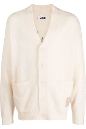 Izzue Slogan-print fine-knit cardigan