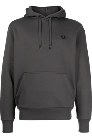 Fred Perry Logo-embroidered logo-tape drawstring hoodie