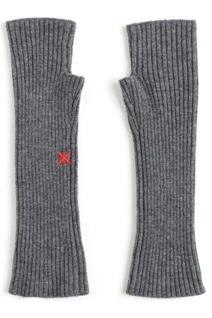 Chinti & Parker Ribbed wool blend fingerless gloves