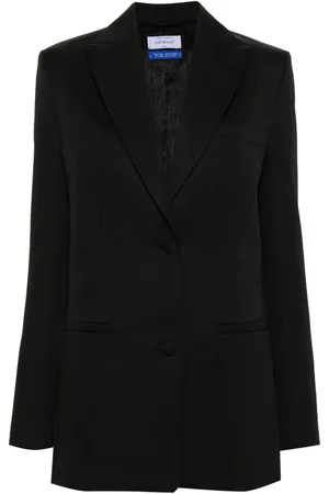 OFF-WHITE Single-breasted virgin-wool blazer