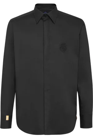 BILLIONAIRE Logo-embroidered button-up shirt