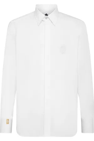 BILLIONAIRE Logo-embroidered button-up shirt