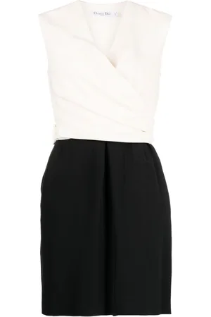 Dior Wrapped two-tone minidress