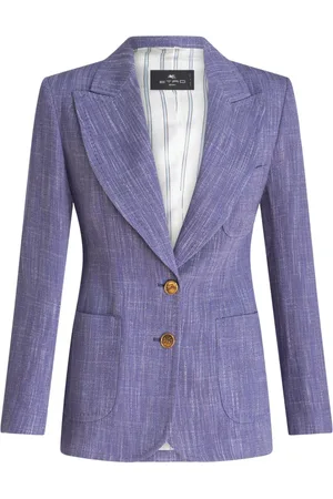 Etro Single-breasted slub blazer