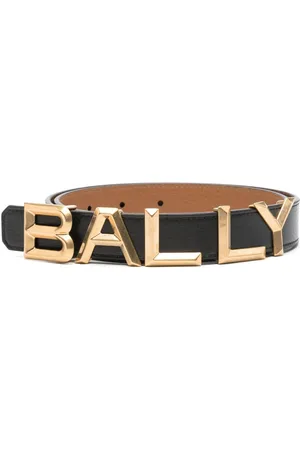 Bally Logo-lettering leather belt