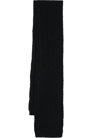 Sunspel Cable-knit wool scarf