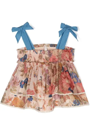 ZIMMERMANN August floral-print smocked top