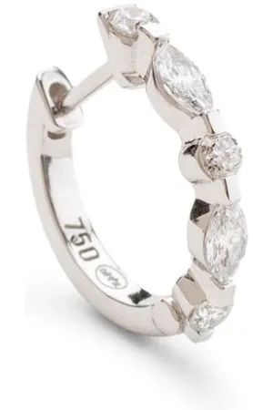 We by White Bird 18kt white gold Marylin diamond hoop earring