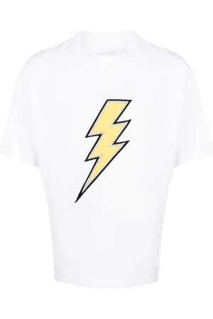 Neil Barrett Thunderbolt-embroidered cotton T-shirt