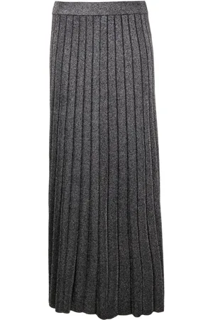 Michael Kors Metallic knit A-line skirt
