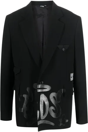GCDS Graffiti-print silk blazer