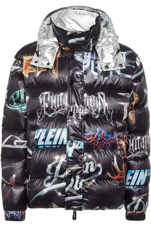 Philipp Plein Logo-print quilted padded jacket