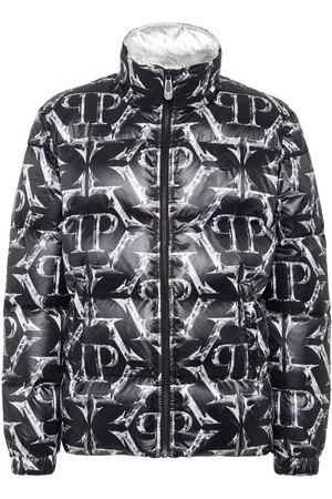 Philipp Plein Logo-print quilted padded jacket