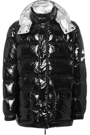 Philipp Plein Skull-print detachable-hood padded coat