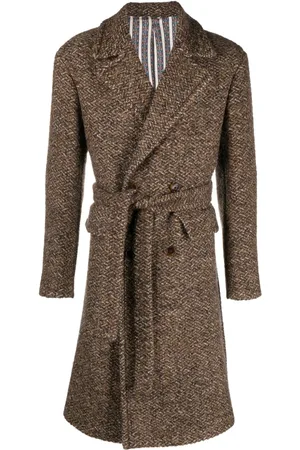 Etro Notched-lapels belted-waist coat