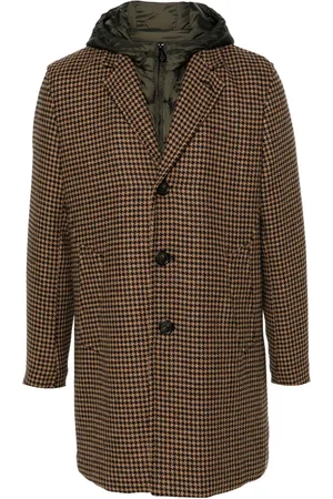 PALTÒ Geraldo houndstooth detachable-hood coat