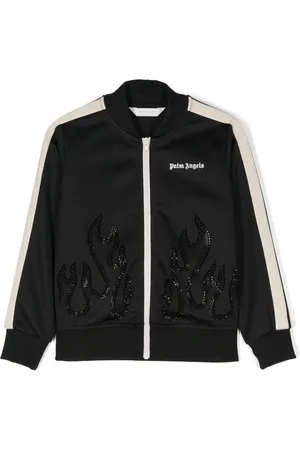 Palm Angels Flames strass-embellished track jacket