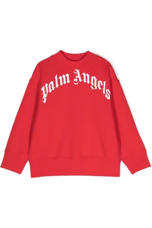 Palm Angels Curved-logo cotton sweatshirt