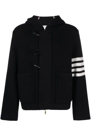 Thom Browne Virgin-wool hooded duffle jacket