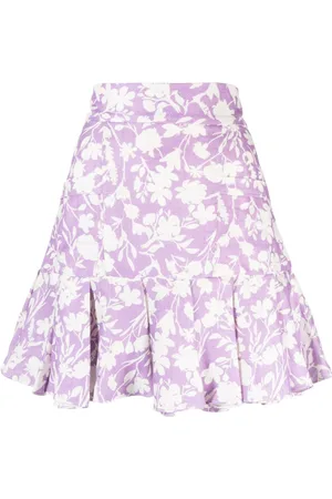 Bambah Arielle ruffle-hem linen mini skirt