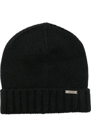 MOORER Logo plaque virgin wool beanie