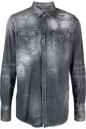 Dsquared2 Classic Western distressed denim shirt