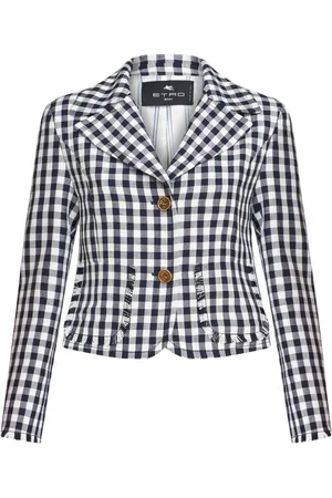 Etro Gingham-check short jacket