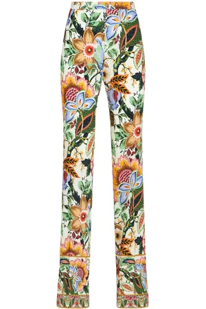 Etro Floral-print straight-leg trousers