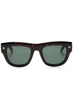 Alexander McQueen Stud-detailed tinted sunglasses