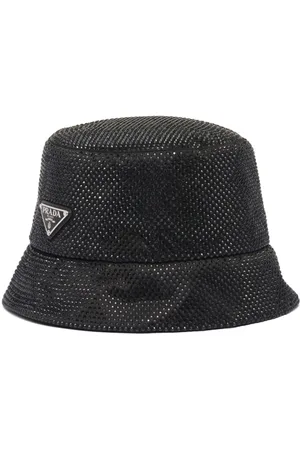 Prada Crystal-embellished satin bucket hat