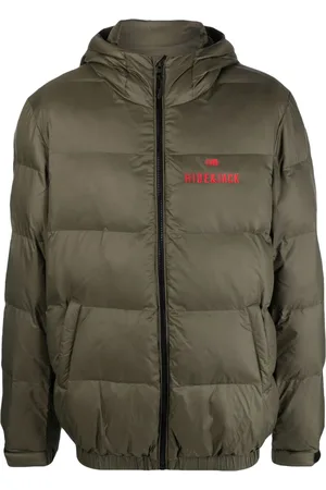 HIDE&JACK Logo-embroidered hooded padded jacket