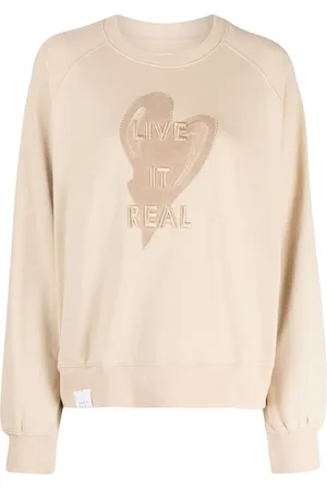 Izzue Slogan-embroidered cotton sweatshirt