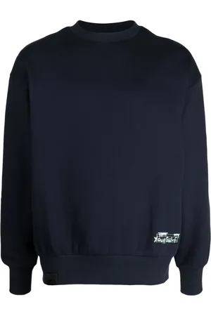 Izzue Slogan-debossed crew-neck sweatshirt