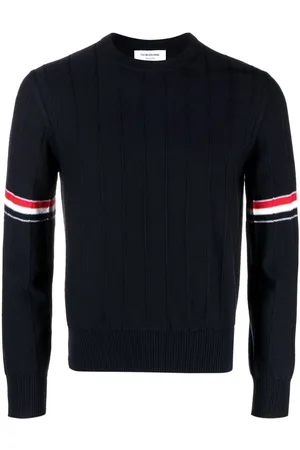 Thom Browne RWB-stripe long-sleeve jumper