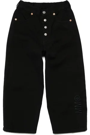 Maison Margiela Logo-embroidered button-fly jeans