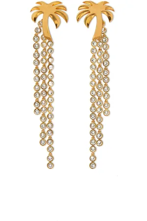 Palm Angels Palm crystal-embellished drop earrings