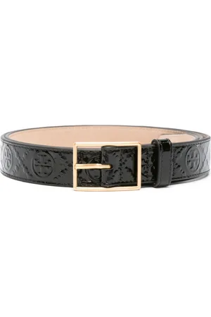 Tory Burch T Monogram patent-leather belt