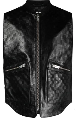 MISBHV Monogram-embossed leather vest