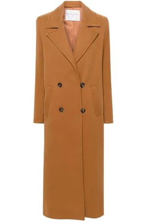 FORTE FORTE Double-breasted virgin wool maxi coat