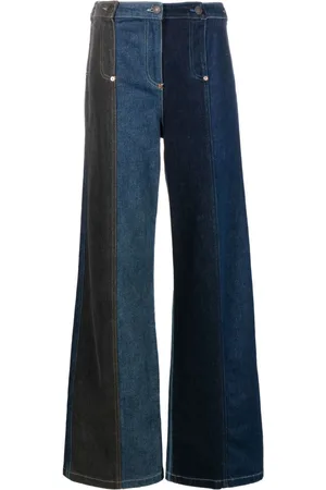 Moschino High-waisted wide-leg jeans