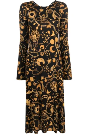 Marine Serre Ornament Jewellery-print midi dress