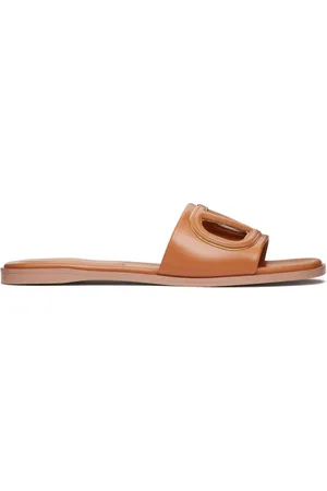 VALENTINO GARAVANI VLogo Signature flat leather sandals