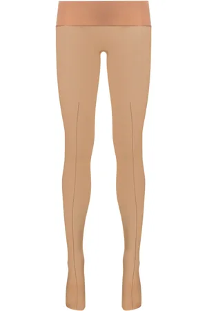 MAISON CLOSE Logo-intarsia semi-sheer tights