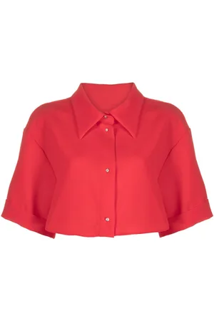 Viktor & Rolf Crepe cropped organic-cotton shirt
