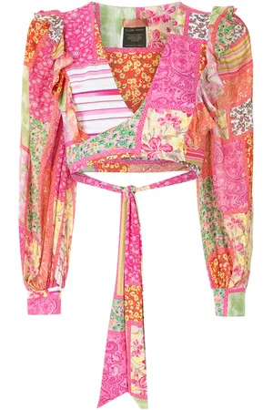 CLUBE BOSSA Elia printed cropped top