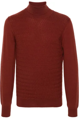 corneliani Embossed-knit virgin-wool jumper